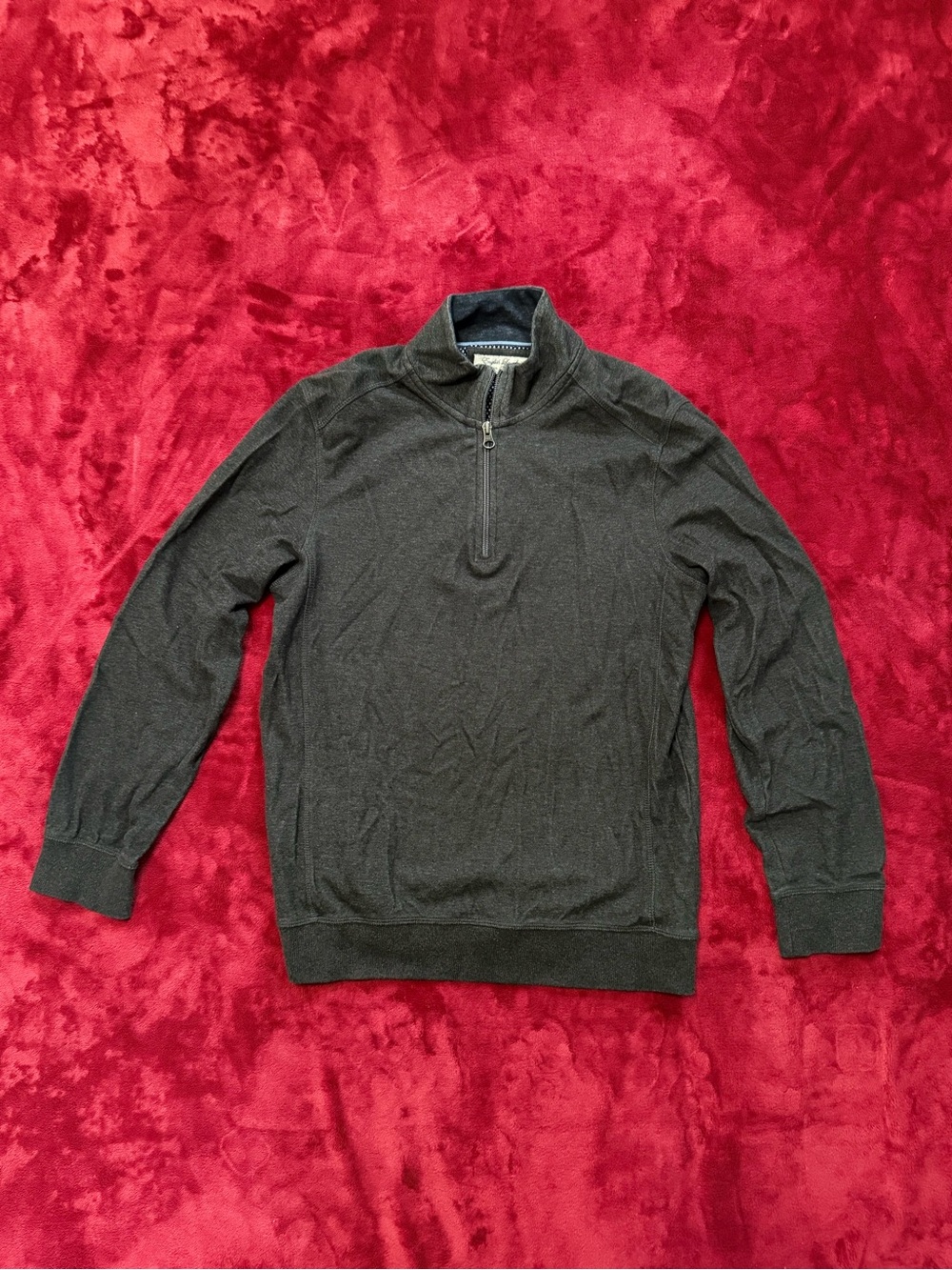 English Laundry Men's Half-Zip Sweater - Charcoal